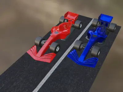 Stylized F1 Car 3D model
