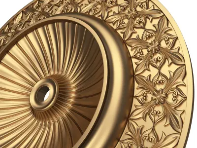 Ceiling Rosette 012 Low-poly 3D model