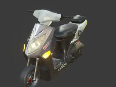 Kymco Agility 2009 Moped Scooter Low-poly 3D model