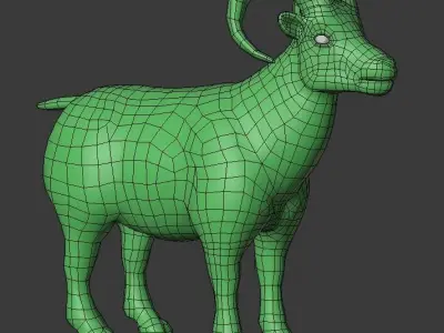 Big Horned Sheep Low-poly 3D model