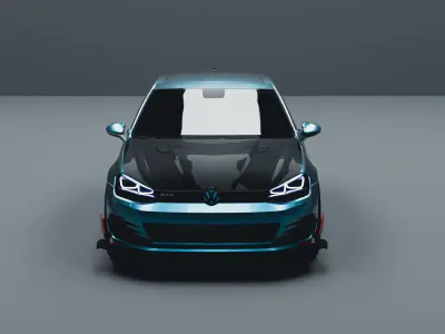 Volkswagen Golf VII GTD Low-poly 3D model