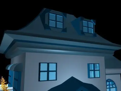 House at night 3D model