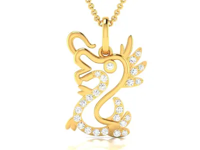 Women Pendant 3DM STL OBJ FBX Render Details 3D print model 11