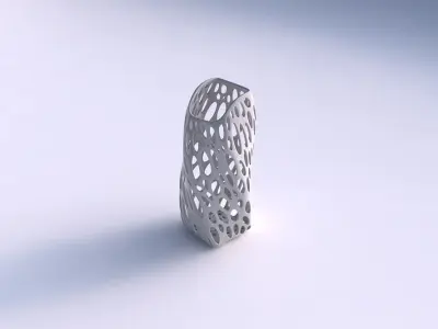 Vase twisted arc quadratic with smooth organic lattice 3D print model