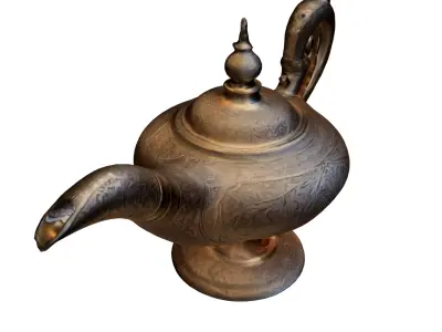 Mystical Genie Lamp 3D model
