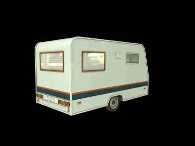 trailer Low-poly 3D model