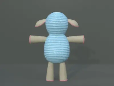 Cartoon Lamb Low-poly 3D model
