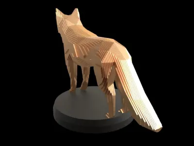 Parametric Fox Low-poly 3D model purchase