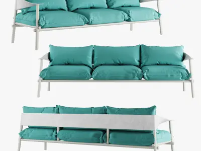 Terramare Three Seats Sofa 3D model