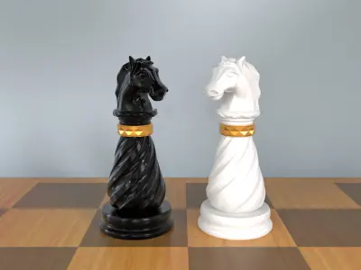 Knight 3D Luxury Chess Pieces 3D Print Model 3D print model 3D print model