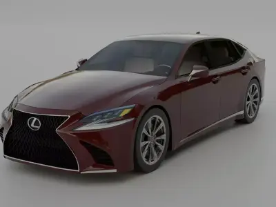 Lexus LS Low-poly 3D model