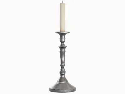 Vintage Candlestick 02 Low-poly 3D model