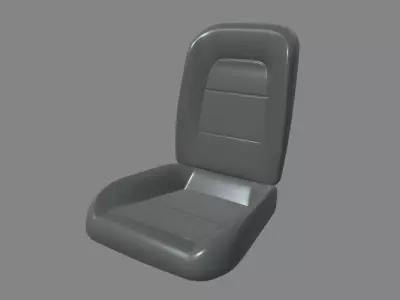 Car Seat 022 Low-poly 3D model
