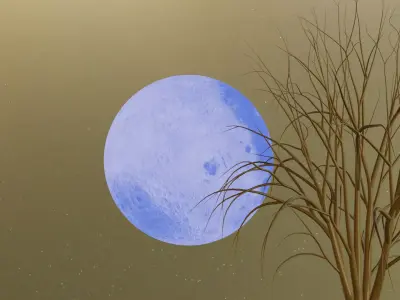 MOON in sky 3D model