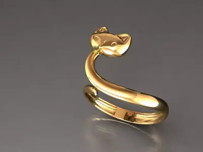 Cat ring 3D print model