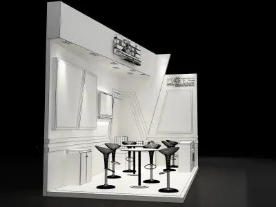 Booth Exhibition Stand a250b 3D model