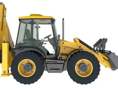 Tracteur  Low-poly 3D model