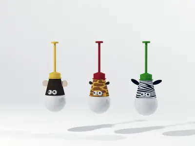 Animal lamps Low-poly 3D model