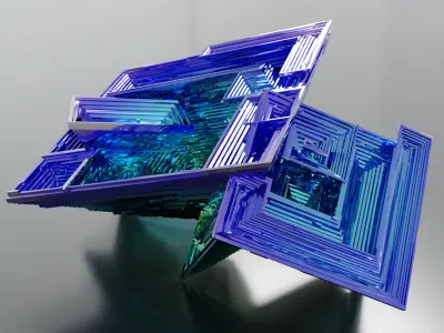 Bismuth Crystals 3D model