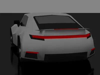 Low-poly Porsche 911 turbo s 992 Low-poly 3D model