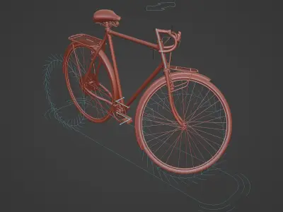 High Detail Rigged Bicycle Fully Customizable 3D model