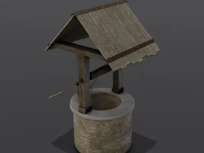 Well 3D Model  Low-poly 3D model