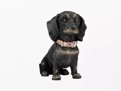 Clay Dog Decoration Object 3D model