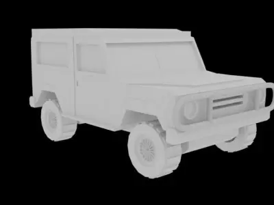 Four Wheel Drive Jeep 3D model