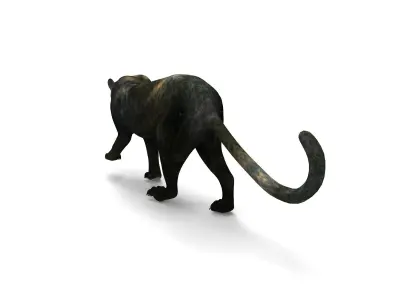 Black Panther Rigged And Animated Low-poly 3D model
