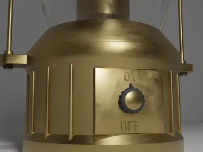 Vintage Lantern High Poly PBR 3D model