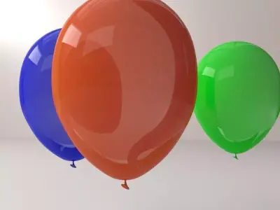 Balloon three balloons 3D model