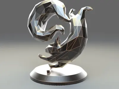 Sculpture of squirrels 3D print model