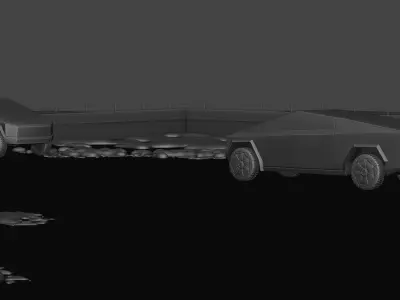 Sci-Fi Scene for rendering and showcasing 3D model