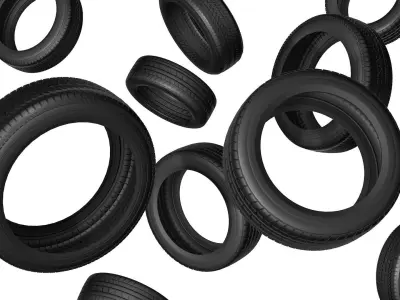 Two tires wheels 3D model