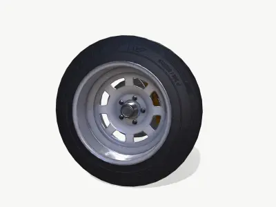 Rally wheel Good Year  Low-poly 3D model