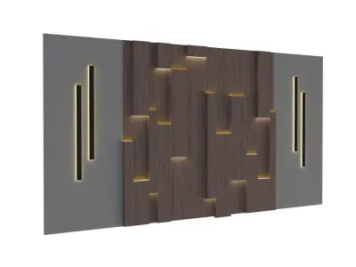 3D Wall Design Model for Interior Decoration Low-poly 3D model