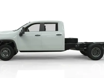 Silverado 3500 HD crewcab 2021 lowpoly 3dmodel Low-poly 3D model