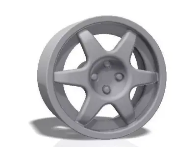 6 spokes rim - print model 3D print model