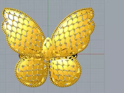 Butterfly ring 3D print model