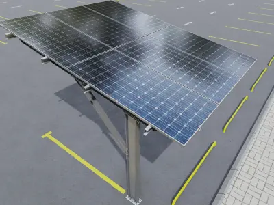 Solar Carport Type 1 3D model