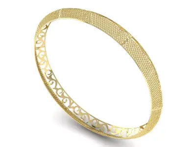 SIMPLE INDIAN GOLD RING 3D PRINTABLE MODEL  3D print model