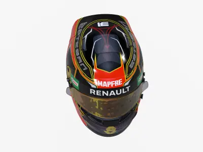 Ocon helmet 2020 Low-poly 3D model