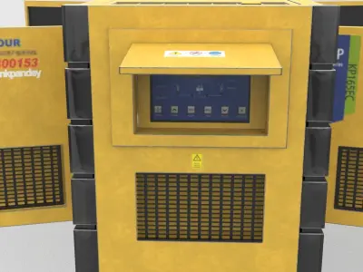 3d generator model portable diesel 3D model