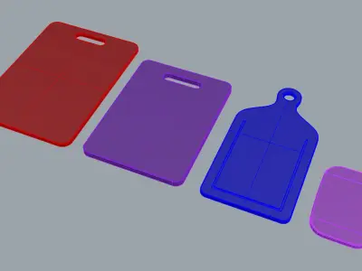 Wooden Cutting Boards Free 3D model