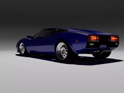 80s design sports coupe Low-poly 3D model