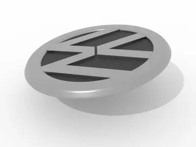 Volkswagen emblem Low-poly 3D model
