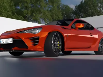 Toyota gt86 with tuning 3D model