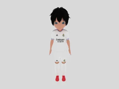  Real Madrid Soccer - Football  Player Low-poly 3D model