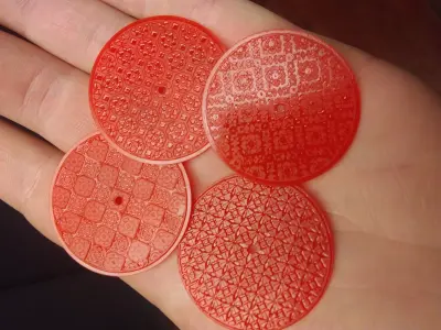 Set of four Delft Pattern Style Watch Dials for Enameling 3D print model