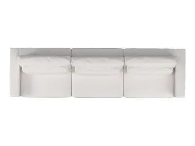 Lugano Slipcovered Modular Sofa 3D model